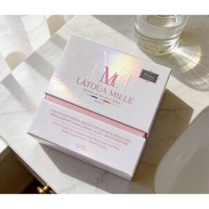 Latoua Mille Collagen Powder Serum HA+ Multi-Peptide Anti-Wrinkle Luxury Paris
